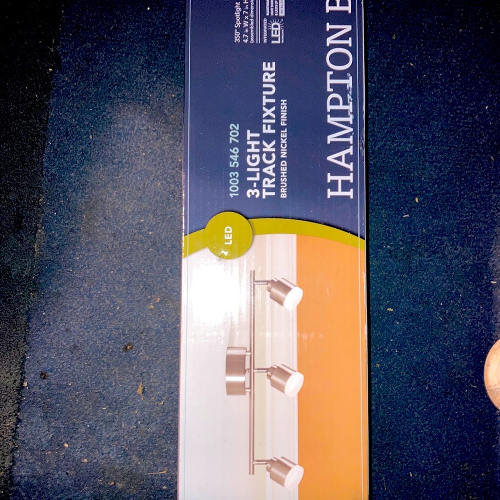 3-Light White Integrated LED Plug-in Track Lighting Kit Fixture, Hampton Bay